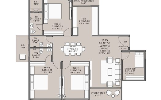 3.5-BHK(Luxuria)-Platinum Parksyde-Sector 30-Kharghar-Navi Mumbai