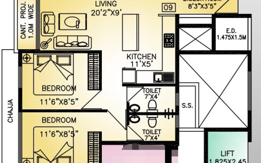 2 BHK – EV 10 Homes – Sec 10 – Vashi