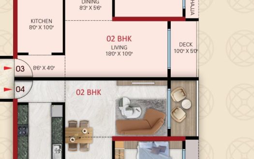 2 BHK – Sai World One – Nerul (Thane Belapur Road)