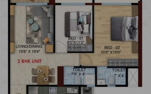 2 BHK – Sai World Pyramid – Nerul (MIDC)