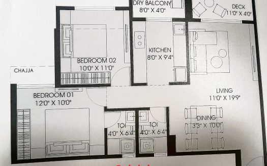 2 BHK – Gami Satyam Palacio – Sector 2 – Kharghar