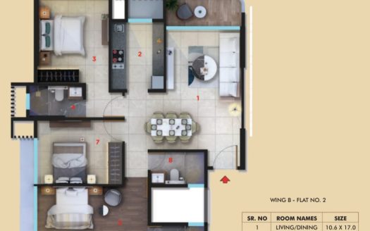 3BHK – Gami Jaydeep Estella – Chembur
