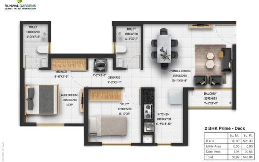 2 BHK – Runwal Garden City – Dombivli – Kalyan Shilphata Road