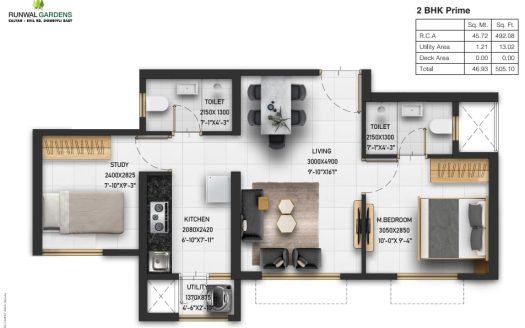 2 BHK – Runwal Garden City – Dombivli – Kalyan Shilphata Road